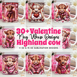 30 Diseños Plantillas Tazas San Valentin Enamorados 3D + Png