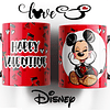 9 Diseños Plantillas Tazas San Valentin Disney Mickey y Minnie Enamorados Editable + Png 