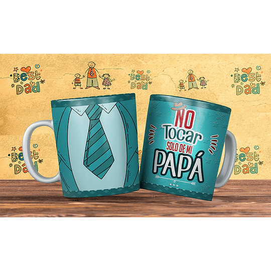 16 Diseños Plantillas Tazas Dia del Padre Papá en Jpg 
