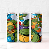 20 Diseños Plantillas Tumbler Las Tortugas Ninja 20oz Alta Resolución Jpg