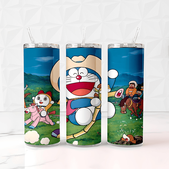28 Diseños Plantillas Tumbler Doraemon 20oz Alta Resolución Jpg