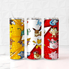 50 Diseños Plantillas Tumbler Pokémon 20oz Alta Resolución Jpg