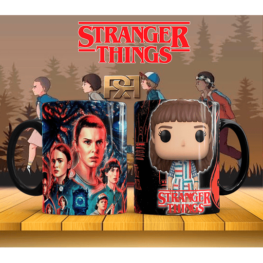 10 Diseños Plantillas Tazas Stranger Things Archivos Png y Editables Photoshop