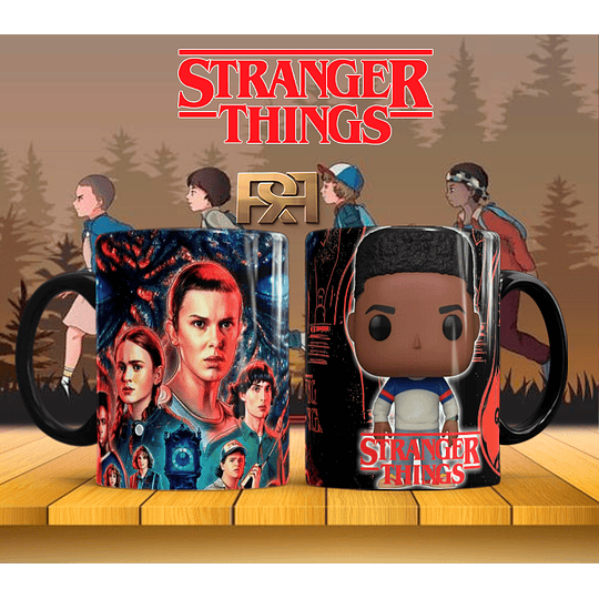 10 Diseños Plantillas Tazas Stranger Things Archivos Png y Editables Photoshop