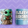 7 Diseños Plantillas Poleras Camisetas Tazas Baby Yoda Png y Editables Photoshop