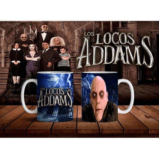 8 Diseños Plantillas Tazas Locos Addams Archivos Jpg y Editables CorelDraw