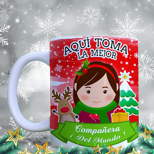 16 Diseños Plantillas Tazas Navidad Archivos Png y Editables Photoshop