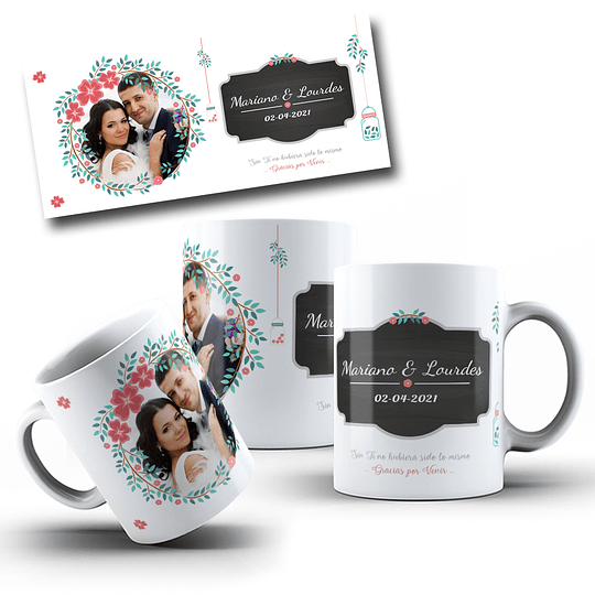 30 Diseños Plantillas Tazas Bodas Pareja Novio Editables Photoshop