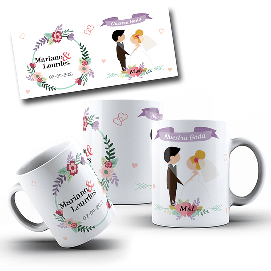 30 Diseños Plantillas Tazas Bodas Pareja Novio Editables Photoshop