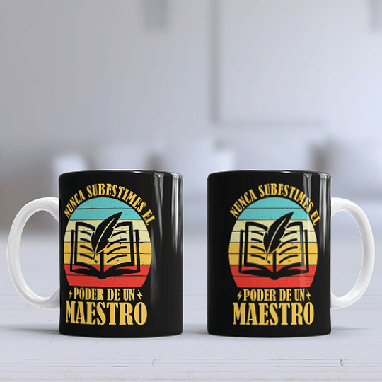 12 Diseños Plantillas Tazas Profesor Maestro Png