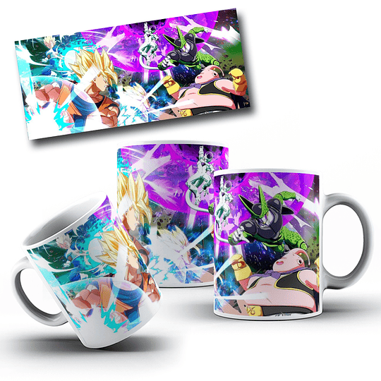 36 Diseños Plantillas Tazas Dragon Ball Z Archivos Png