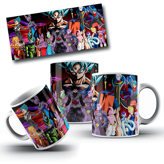 36 Diseños Plantillas Tazas Dragon Ball Z Archivos Png