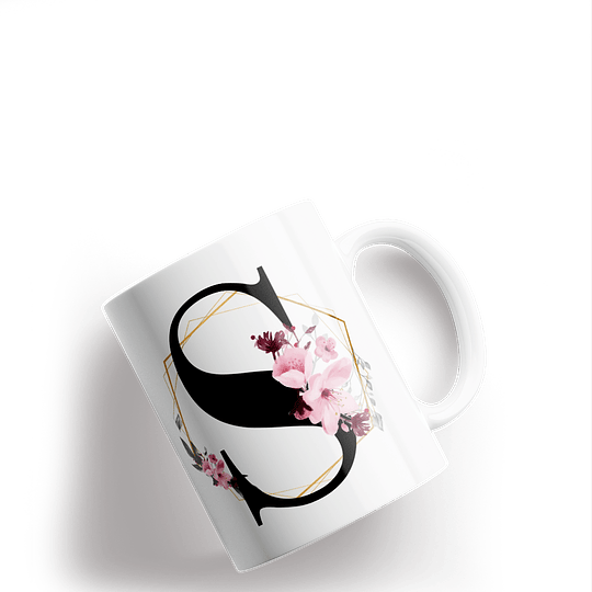 10 Diseños Plantillas Tazas Abecedario Flores Archivos Png