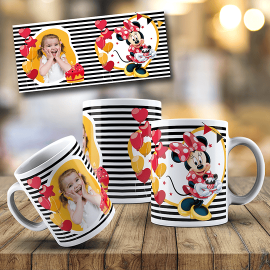 14 Diseños Plantillas Tazas Minnie Mickey Archivos Png y Editables Photoshop