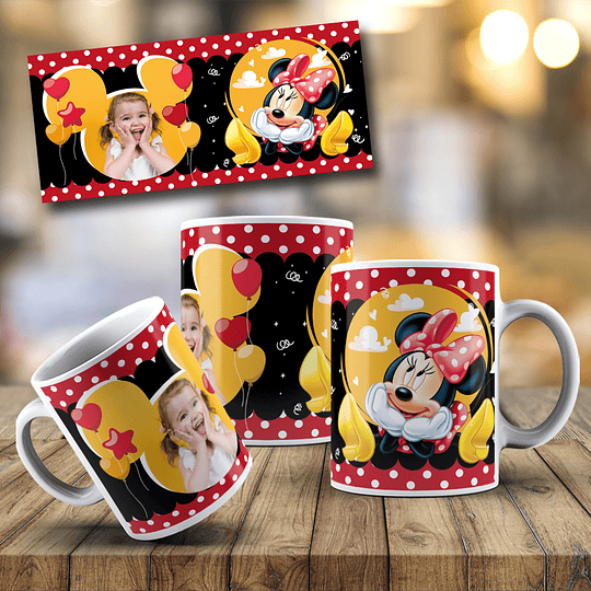 14 Diseños Plantillas Tazas Minnie Mickey Archivos Png y Editables Photoshop