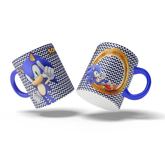 8 Diseños Plantillas Tazas Sonic Archivos Png y Editables CorelDraw