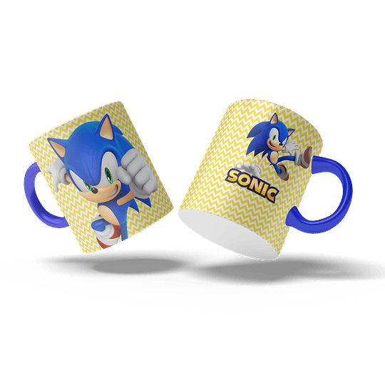 8 Diseños Plantillas Tazas Sonic Archivos Png y Editables CorelDraw