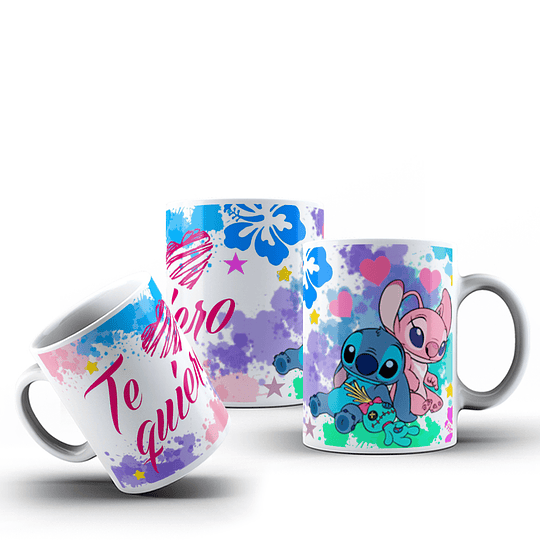 11 Diseños Plantillas Tazas Stitch Archivos Png