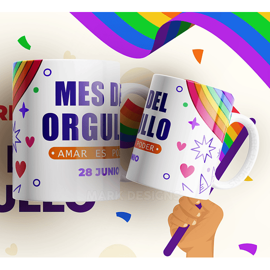 12 Diseños Plantillas Tazas Mes del Orgullo Archivos Png