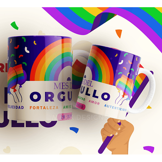 12 Diseños Plantillas Tazas Mes del Orgullo Archivos Png