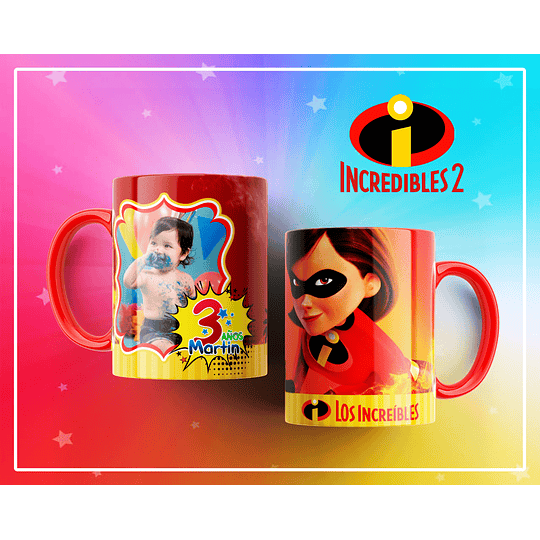 10 Diseños Plantillas Tazas Los Increibles Archivos Png y Editables Photoshop