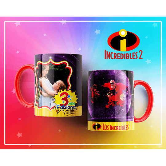 10 Diseños Plantillas Tazas Los Increibles Archivos Png y Editables Photoshop