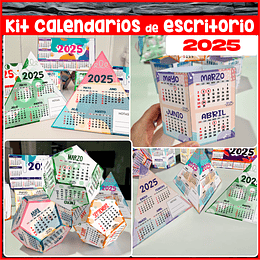 Pack Calendarios 2025 Escritorio Archivos Pdf y Editables Power Point