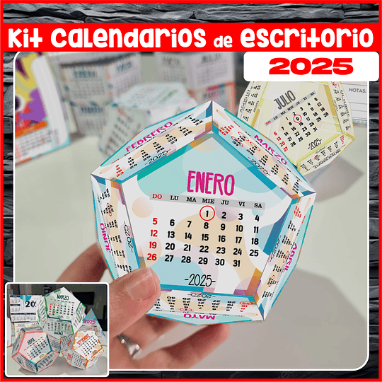 Pack Calendarios 2025 Escritorio Archivos Pdf y Editables Power Point