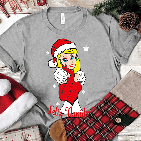 7 Diseños Plantillas Poleras Princesas Disney Navidad Camisa Archivos Pdf