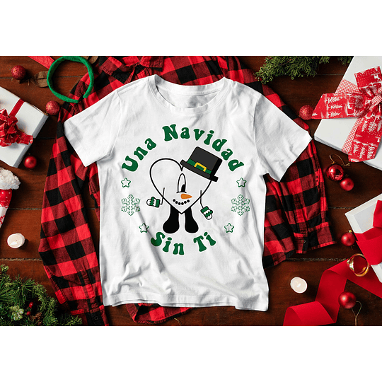 30 Diseños Plantillas Poleras bud Bunny Navidad Camisa Archivos Png y Svg