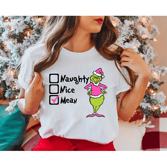 20 Diseños Plantillas Poleras Grinch Rosa Navidad Camisa Archivos Png y Svg