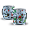 50 Diseños Plantillas Tazas Efecto Inflado Navidad 3D Archivos Png