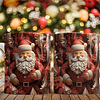 20 Diseños Plantillas Tazas Papa Noel 3D Inflado Navidad Archivos Png