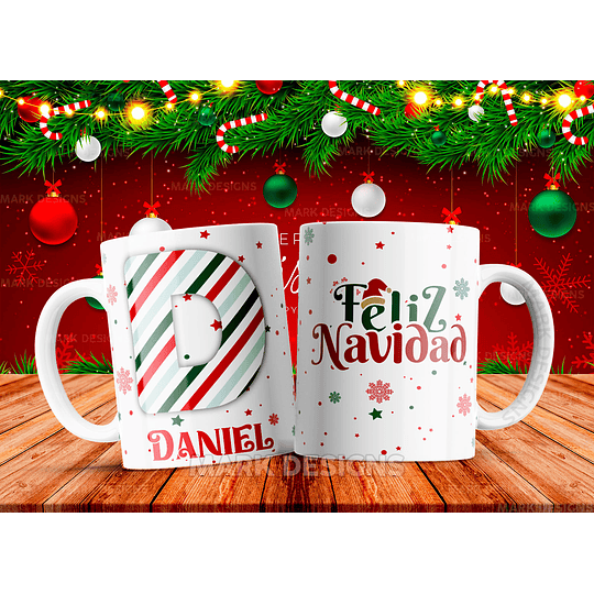 26 Diseños Plantillas Tazas Feliz Navidad Abecedário Iniciales Archivos Png y Editables Photoshop