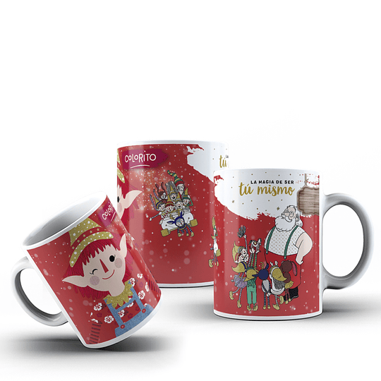 18 Diseños Plantillas Tazas Duendes Mágicos Navidad Inflados Archivos Png