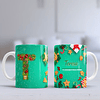 26 Diseños Plantillas Tazas Abecedário Iniciales Navidad Archivos Png