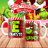 26 Diseños Plantillas Tazas Grinch Navidad Iniciales Abecedario Editables Photoshop