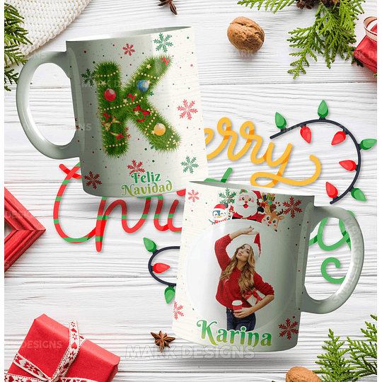 26 Diseños Plantillas Tazas Abecedario Navidad com Fotos Archivos Png y Editables Photoshop