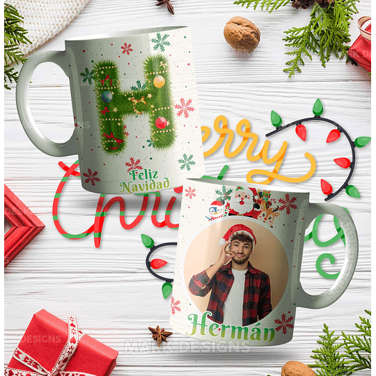 26 Diseños Plantillas Tazas Abecedario Navidad com Fotos Archivos Png y Editables Photoshop