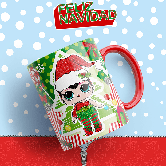 6 Diseños Plantillas Tazas Navidad LOL Archivos Png y Editables Photoshop