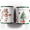 17 Diseños Plantillas Tazas Navidad Acuarela Archivos Png y Editables Photoshop