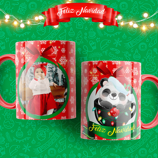 10 Diseños Plantillas Tazas Navidad Archivos Png y Editables Photoshop