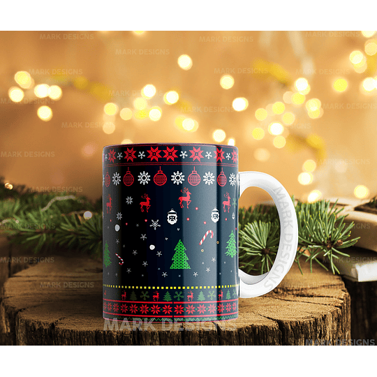 12 Diseños Plantillas Tazas Feliz Navidad Editables Photoshop