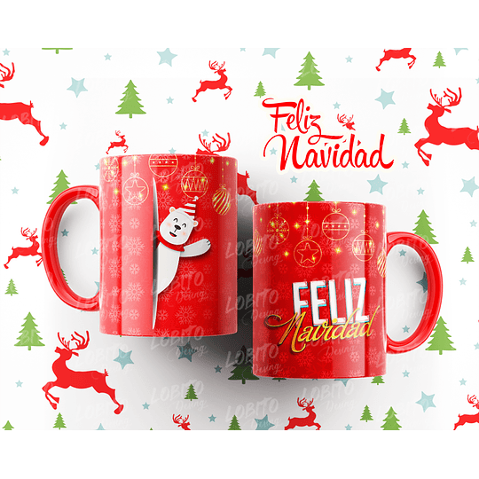 6 Diseños Plantillas Tazas Feliz Navidad Archivos Png