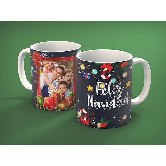 12 Diseños Plantillas Tazas con Fotos Feliz Navidad Archivos Png