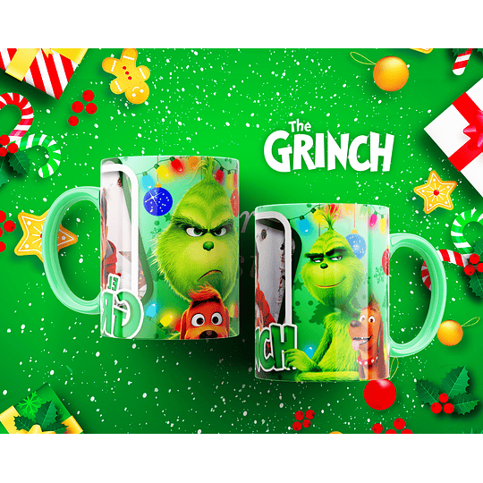 12 Diseños Plantillas Tazas Grinch Navidad Archivos Png y Editables Photoshop