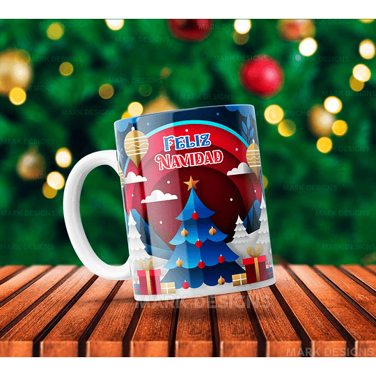 8 Diseños Plantillas Taza Feliz Navidad Archivos Png y Editables Photoshop