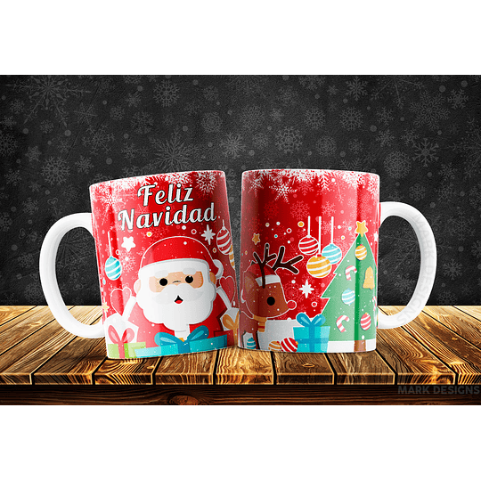 12 Diseños Plantillas Tazas Navidad Archivos Png y Editables Photoshop