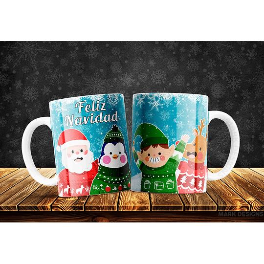 26 Diseños Plantillas Tazas Abecedario Navidad Editables Photoshop