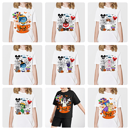 29 Diseños Plantillas Poleras Intensamente Halloween en Png